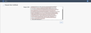 Paste the CSR in the customer Portal