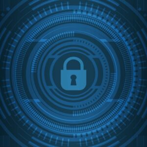 Patterned graphic showing a padlock
